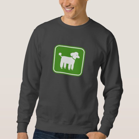 Pudel-Grafik (Grün) Sweatshirt (Vorderseite)