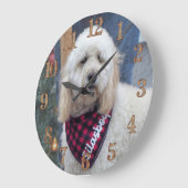 Pudel Große Wanduhr (Winkel)