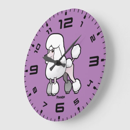 Pudel Große Wanduhr (Winkel)