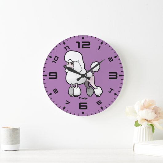 Pudel Große Wanduhr (Zuhause)