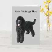 Pudel-Gruß-Karte Karte (Gelbe Blume)