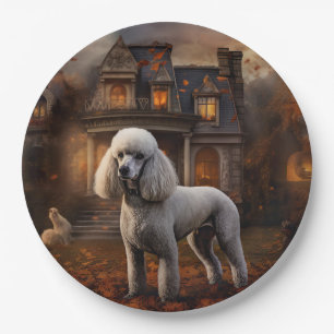 Pudel Halloween Gruselig Pappteller