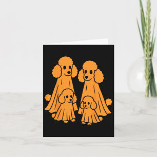 Pudel Halloween Pudel Geist Familie Lustiger Hund Karte