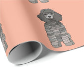Pudel-Haustier Geschenkpapier (Rolleneckpunkt)