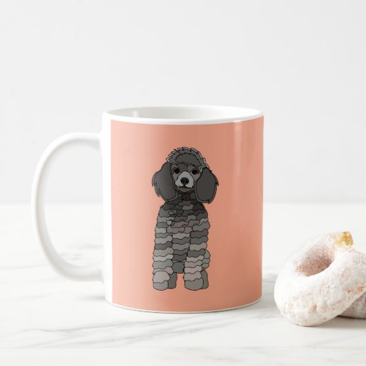 Pudel-Haustier Kaffeetasse (Mit Donut)