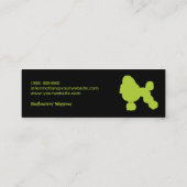 Pudel-Haustier-Sorgfalt Limon Mini Visitenkarte (Rückseite)