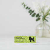 Pudel-Haustier-Sorgfalt Limon Mini Visitenkarte (Stehend Vorderseite)