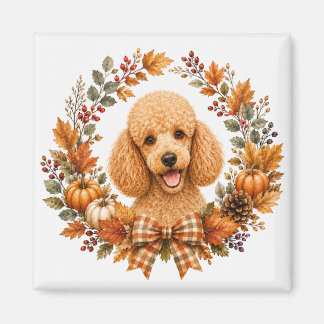 Pudel-Herbstkranz Magnet
