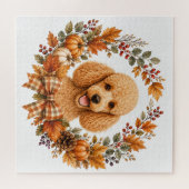 Pudel-Herbstkranz Puzzle (Horizontal)