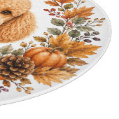 Pudel-Herbstkranz Schneidebrett (Ecke)