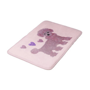 Pudel-Herzen Badematte