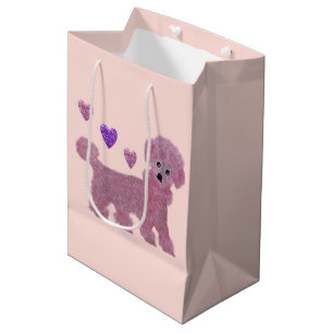 Pudel-Herzen Mittlere Geschenktüte