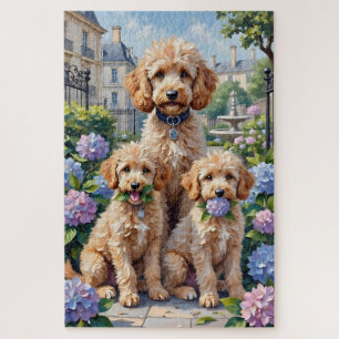 Pudel-Hortensien-Gartenkunst Puzzle