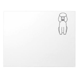 Pudel-Hund-Cartoon Notizblock