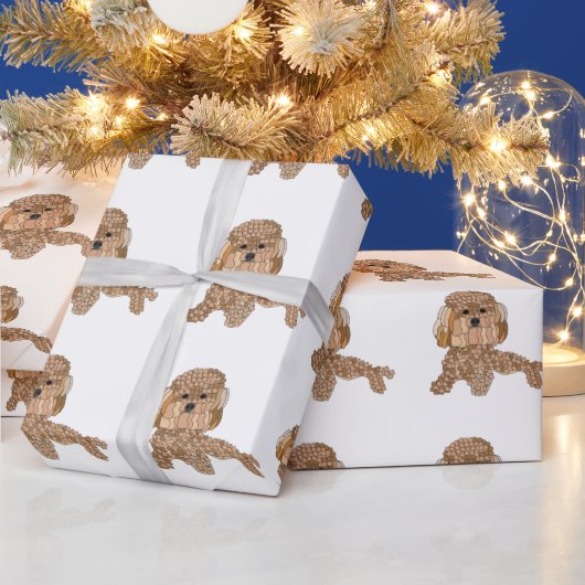 Pudel Hund Geschenkpapier (Feiertage)