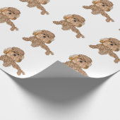 Pudel Hund Geschenkpapier (Ecke)