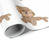 Pudel Hund Geschenkpapier (Rolleneckpunkt)