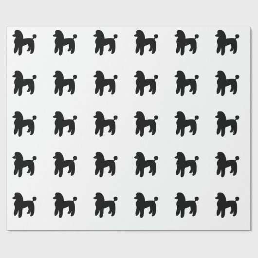Pudel-Hund Geschenkpapier (Flach)