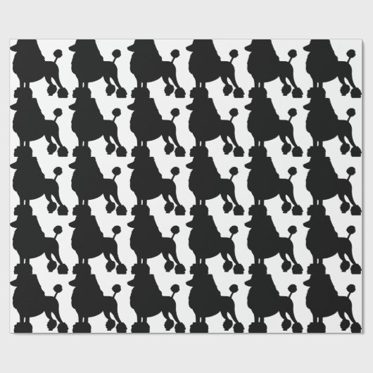 Pudel-Hund Geschenkpapier (Flach)