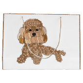 Pudel Hund Große Geschenktüte (Rückseite)