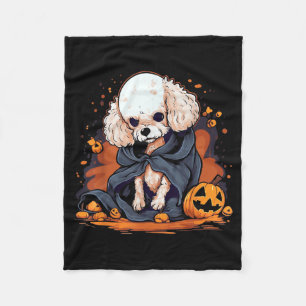 Pudel-Hund-Halloween Fleecedecke