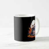 Pudel-Hund-Halloween Kaffeetasse (VorderseiteRechts)