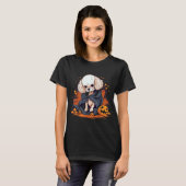 Pudel-Hund Halloween T-Shirt (Vorne ganz)
