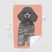 Pudel-Hund Haustier Golfhandtuch (Insitu)