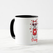 Pudel-Hund-Kaffeetasse Valentinstag 2026 Tasse (Vorderseite Links)