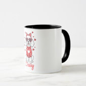 Pudel-Hund-Kaffeetasse Valentinstag 2026 Tasse (VorderseiteRechts)