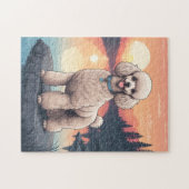Pudel Hund Puzzle (Horizontal)
