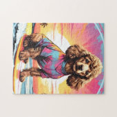 Pudel Hund Puzzle (Horizontal)