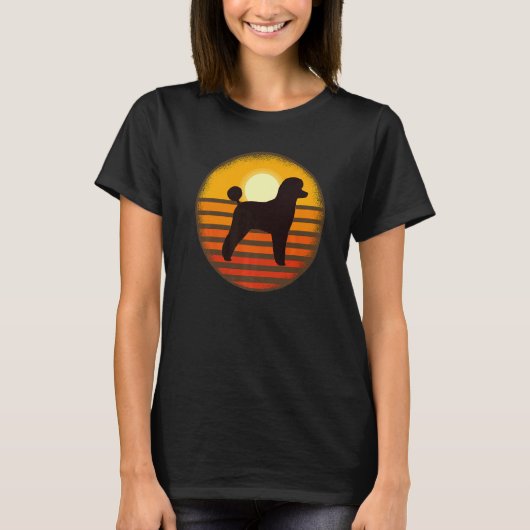 Pudel Hund Retro 1 T-Shirt (Vorderseite)