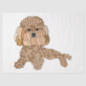 Pudel Hund  Seidenpapier (Vorderseite)