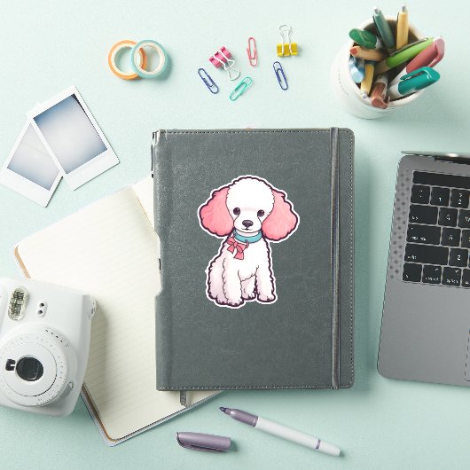 Pudel Hund Super Süß   Aufkleber (iPad Hülle)