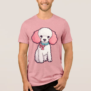 Pudel Hund Super Süß Tri-Blend Shirt