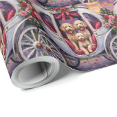 Pudel Hund Valentinstag  Geschenkpapier (Rolleneckpunkt)