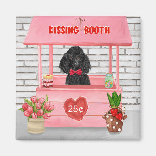 Pudel-Hund Valentinstag Kussstand Magnet