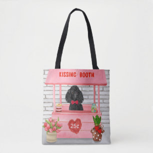 Pudel-Hund Valentinstag Küssstand Tasche
