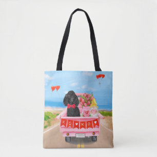 Pudel-Hund Valentinstag-LKW Herzen Tasche