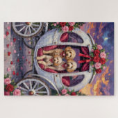 Pudel Hund Valentinstag  Puzzle (Horizontal)