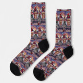 Pudel Hund Valentinstag  Socken (Linkes Detail)