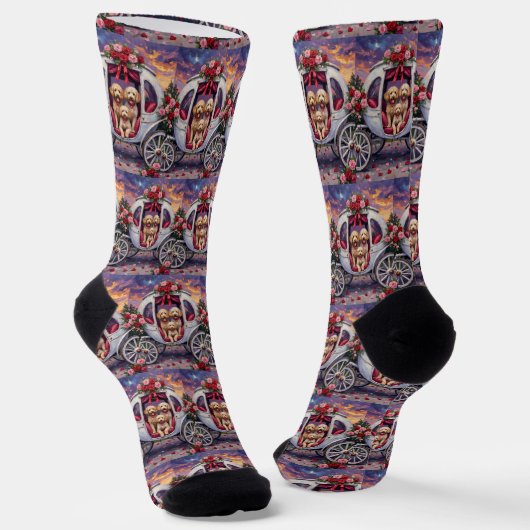 Pudel Hund Valentinstag  Socken (Gewinkelt)