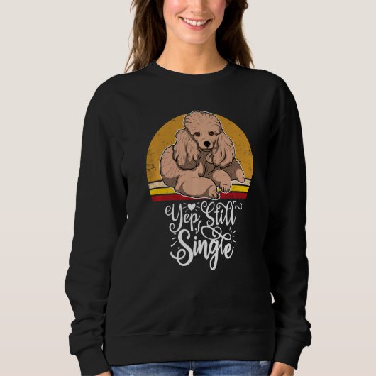 Pudel Hund Vintage  12 Sweatshirt (Vorderseite)