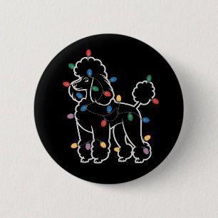 Pudel Hunde Baum Weihnachten Xmas Haustier Tier Hu Button