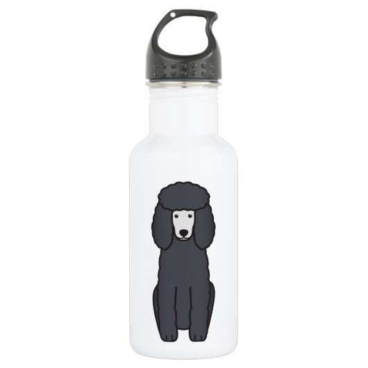 Pudel-HundeCartoon Edelstahlflasche (Vorderseite)