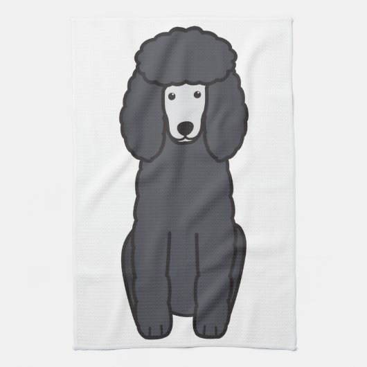 Pudel-HundeCartoon Geschirrtuch (Vertikal)