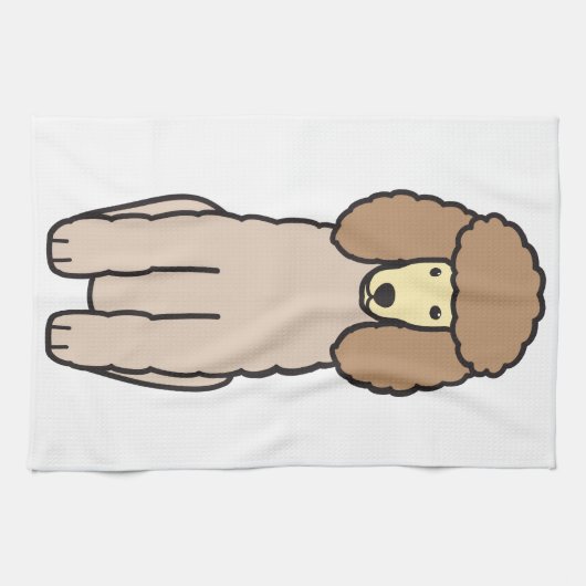 Pudel-HundeCartoon Handtuch (Horizontal)