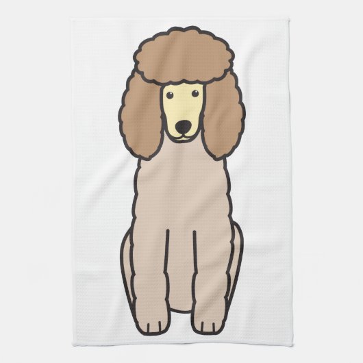 Pudel-HundeCartoon Handtuch (Vertikal)