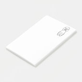 Pudel-HundeCartoon Post-it Klebezettel (angewinkelt)